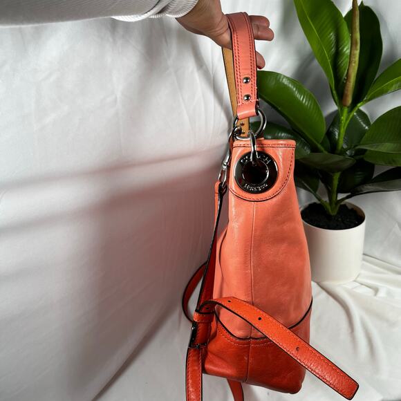 COACH Y2K Hampton 19393 Two Tone Pink Hobo Style Shoulder Bag - Picture 8 of 12